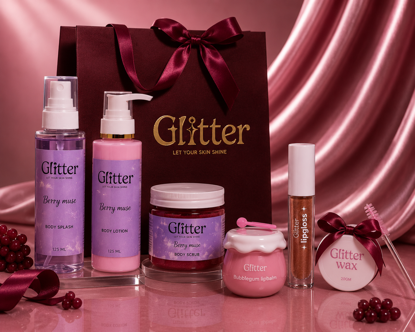 Berry MuSe kiss Bundle+glitter wax for free